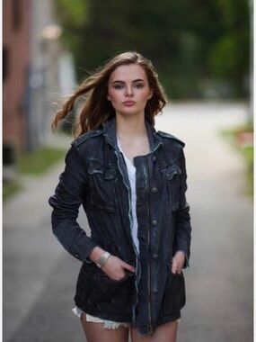 FREE PEOPLE DOUBLE CLOTH UTILITY WASHED MILITARY SURPLUS JACKET